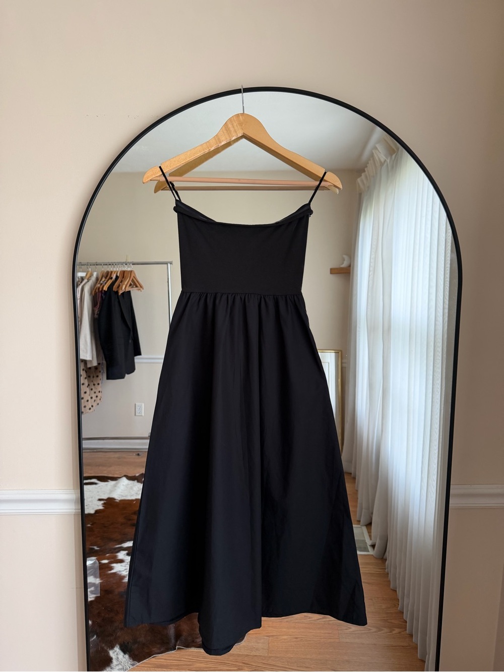 GAP Mixed Media Black Strapless Midi Dress Size XSP
